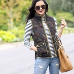 J. Crew camo excursion Quilted Vest